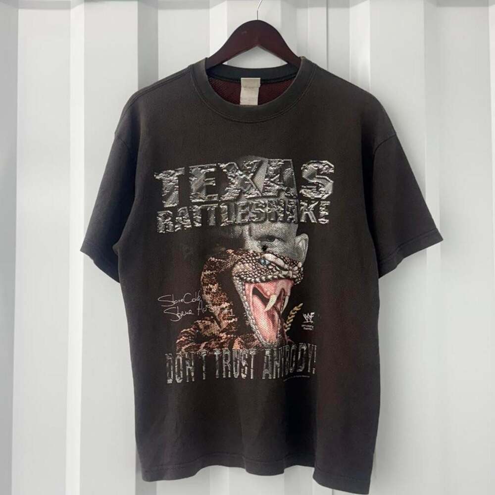 Vintage 1999 WWF Stone Cold Steve Austin Texas Rattlesnake Thermal Shirt